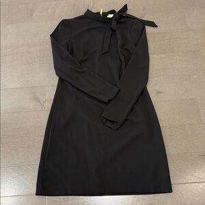 Calvin Klein Black Long Sleeve Dress with Bow